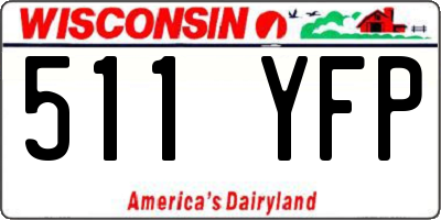WI license plate 511YFP
