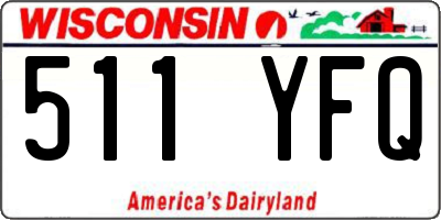 WI license plate 511YFQ