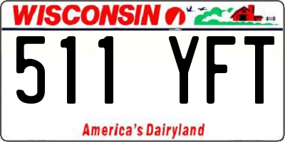 WI license plate 511YFT