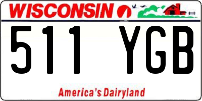 WI license plate 511YGB
