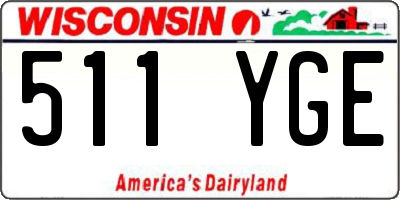 WI license plate 511YGE