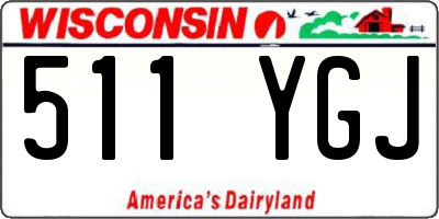 WI license plate 511YGJ