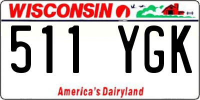 WI license plate 511YGK