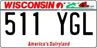 WI license plate 511YGL