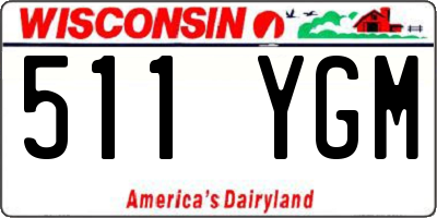 WI license plate 511YGM