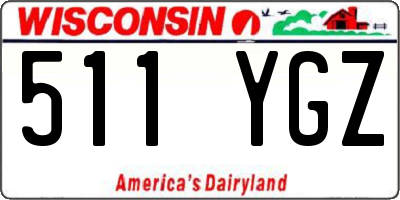 WI license plate 511YGZ