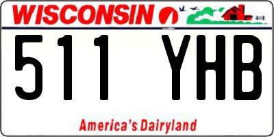 WI license plate 511YHB