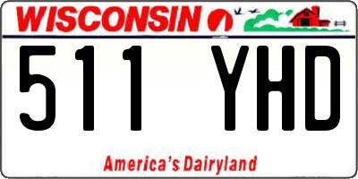 WI license plate 511YHD