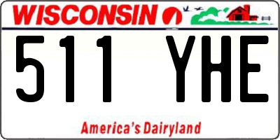 WI license plate 511YHE