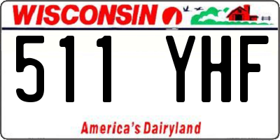 WI license plate 511YHF