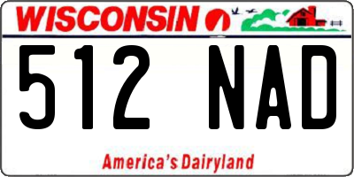 WI license plate 512NAD