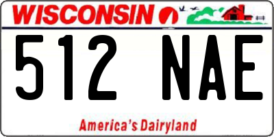 WI license plate 512NAE