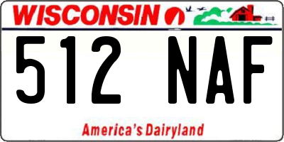 WI license plate 512NAF