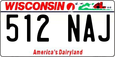 WI license plate 512NAJ