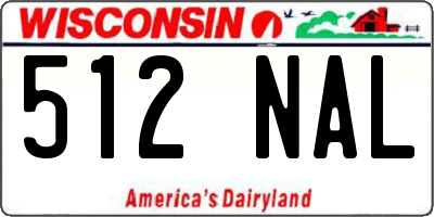WI license plate 512NAL