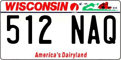 WI license plate 512NAQ