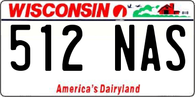 WI license plate 512NAS
