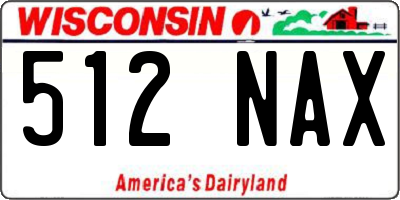 WI license plate 512NAX