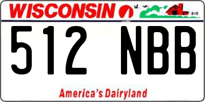 WI license plate 512NBB