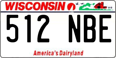 WI license plate 512NBE