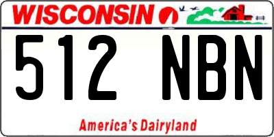 WI license plate 512NBN