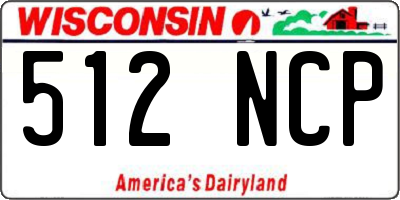 WI license plate 512NCP