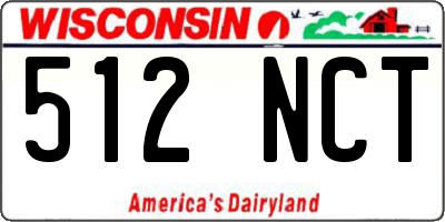 WI license plate 512NCT