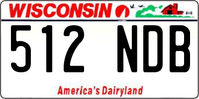 WI license plate 512NDB