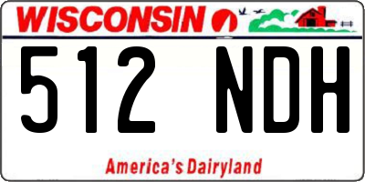 WI license plate 512NDH