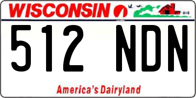 WI license plate 512NDN