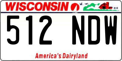 WI license plate 512NDW