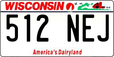 WI license plate 512NEJ