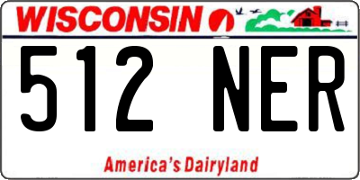 WI license plate 512NER