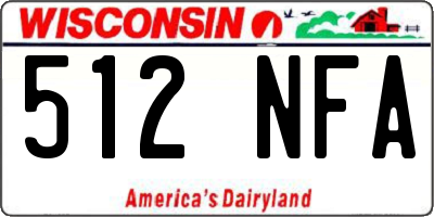 WI license plate 512NFA