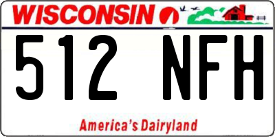 WI license plate 512NFH