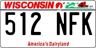 WI license plate 512NFK
