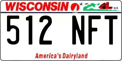 WI license plate 512NFT