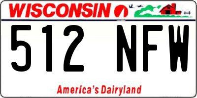 WI license plate 512NFW