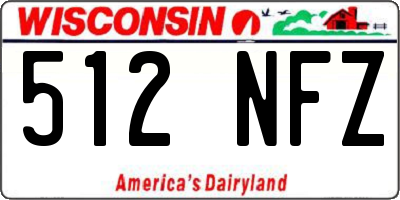 WI license plate 512NFZ