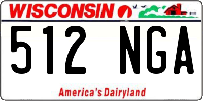 WI license plate 512NGA