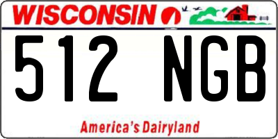 WI license plate 512NGB