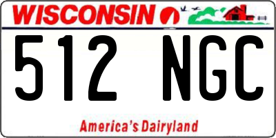 WI license plate 512NGC
