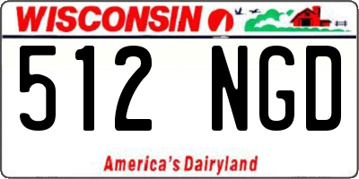 WI license plate 512NGD