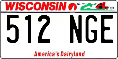 WI license plate 512NGE