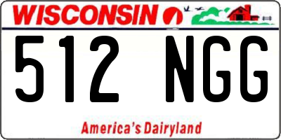 WI license plate 512NGG
