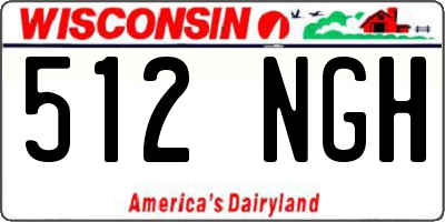 WI license plate 512NGH