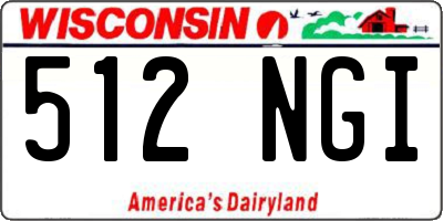 WI license plate 512NGI