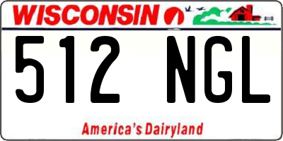 WI license plate 512NGL