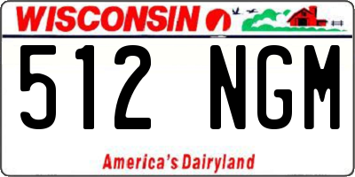 WI license plate 512NGM