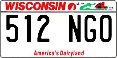 WI license plate 512NGO